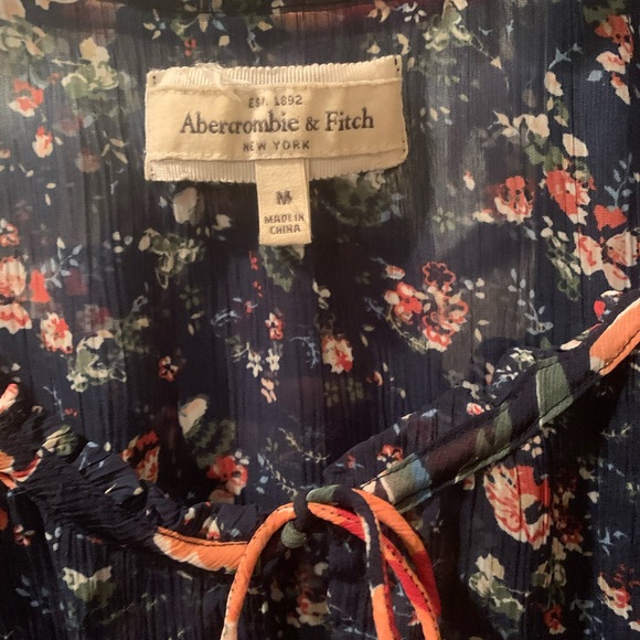 Blue Abercrombie Sheer Blouse - Picture 2 of 3